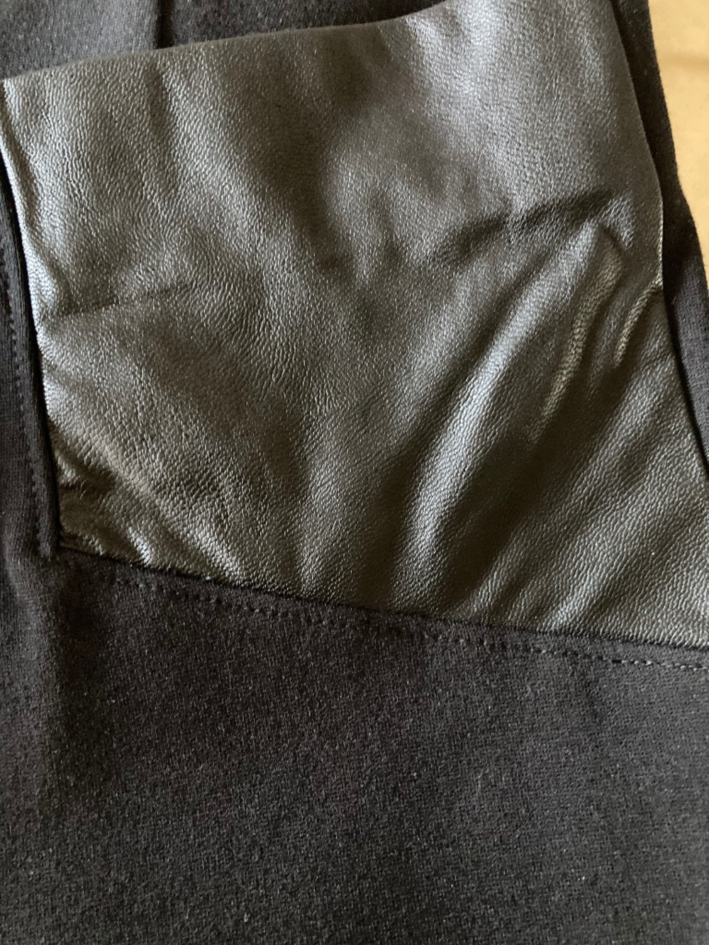 Cleo Black Pants Faux Leather detail s